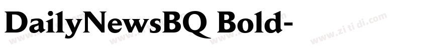DailyNewsBQ Bold字体转换